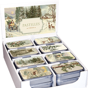 CARAMELLE AL CREAM TOFFEE IN BOX METALLO COLLEZIONE INVERNALE