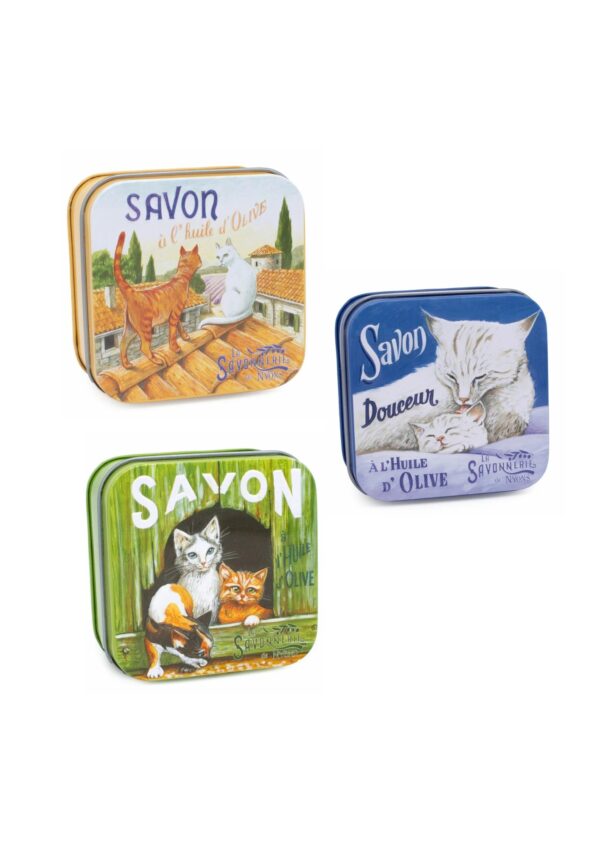 sapone in latta collezione gatti