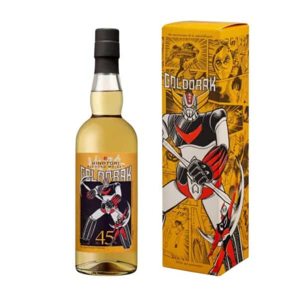 goldrake hinotori whisky con astuccio giallo